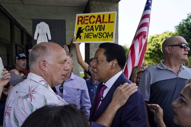 As Gavin Newsom’s recall prospects brighten, Republicans point fingers at Larry Elder