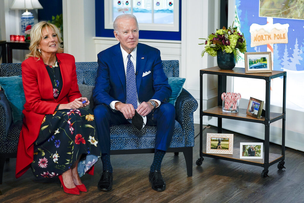 President Joe Biden and first lady Jill Biden deliver 2021 Christmas greetings