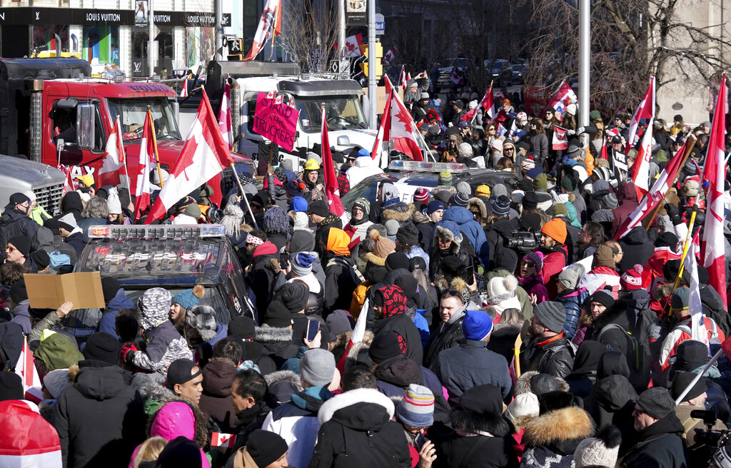 Virus Outbreak Canada Protests