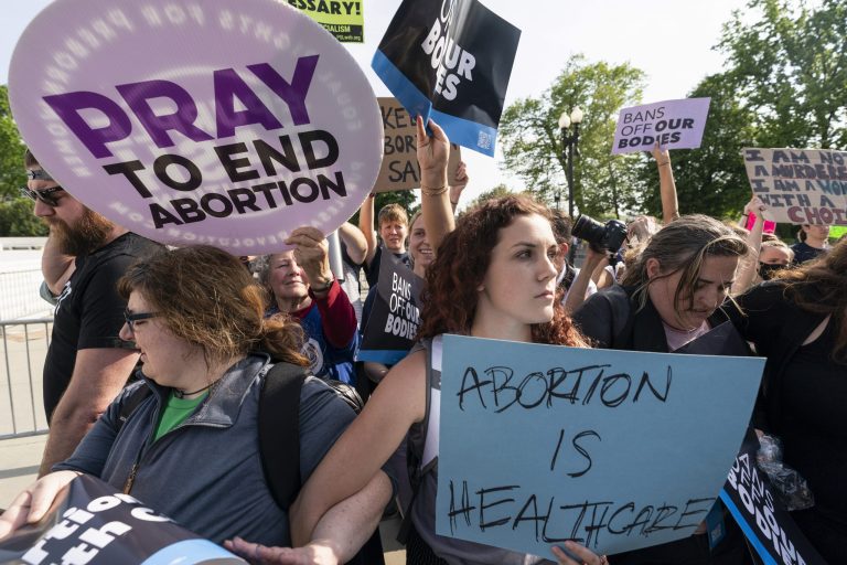 Activists offer $25,000 to DC abortion clinic workers who testify about fetal remains Demonstrators protest outside of the U.S. Supreme Court on May 3 in Washington, D.C.