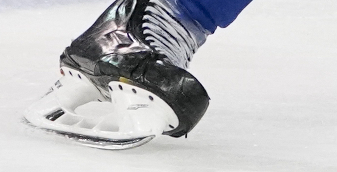 WATCH: Hockey player turns skate into weapon during massive on-ice brawl