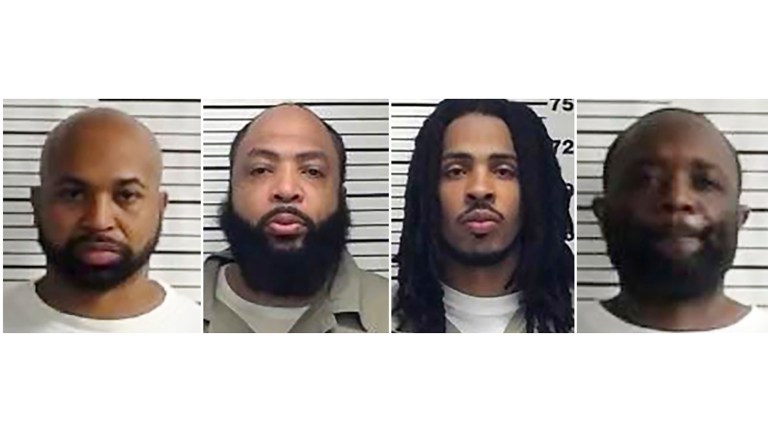 This photo provided by Federal Bureau of Prisons shows from left, Corey Branch, Tavares Lajuane Graham, Lamonte Rashawn Willis and Kareem Allen Shaw.  Federal officials say four inmates have escaped from a federal prisonâs satellite camp in Virginia. The Federal Bureau of Prisons says inmates Corey Branch, Tavares Lajuane Graham, Lamonte Rashawn Willis and Kareem Allen Shaw were discovered missing from the Federal Correctional Complex Petersburgâs satellite camp in Hopewell, Va., Saturday, June 18, 2022. All four were recaptured by 12:00 p.m., June 22. (Federal Bureau of Prisons via AP)