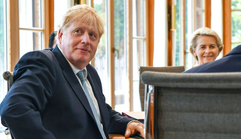 Boris Johnson said he isn't worried about the state of democracy in the United States. (Kenny Holston/The New York Times via AP, Pool)