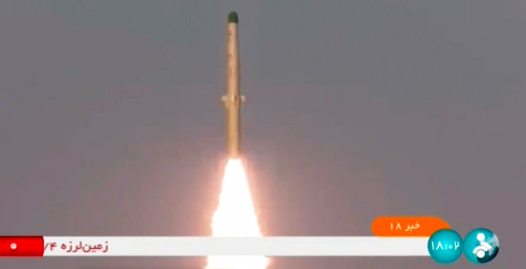 In this frame grab from video footage released Sunday, June 26, 2022 by Iran state TV, IRINN, shows an Iranian satellite-carrier rocket, called âZuljanah,â blasting off from an undisclosed location in Iran. 