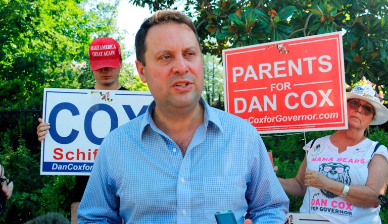 Del. Dan Cox, a Maryland state legislator who is seeking the Republican nomination for governor of Maryland.