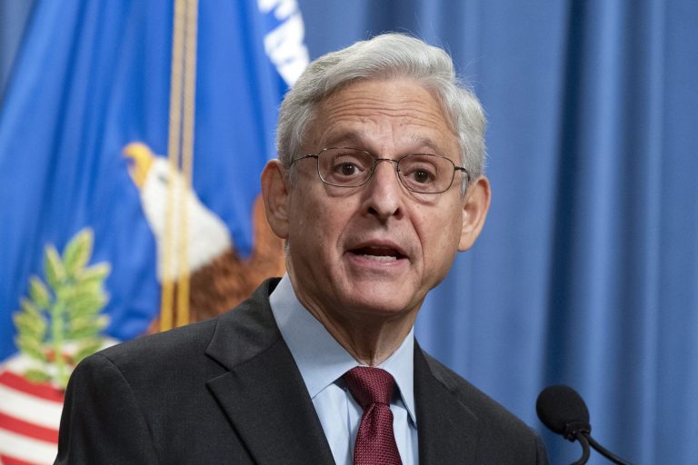 Attorney General Merrick Garland speaks during a news conference at the Department of Justice in Washington, Thursday, Aug. 4, 2022. Garland is set to deliver a speech on Thursday, Aug. 11, 2022 at 2:30 p.m. (AP Photo/Manuel Balce Ceneta)