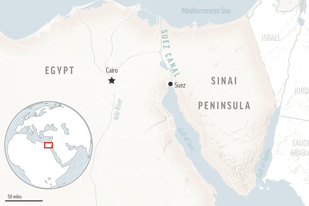 Cargo ship runs aground in Suez Canal, traffic not impacted