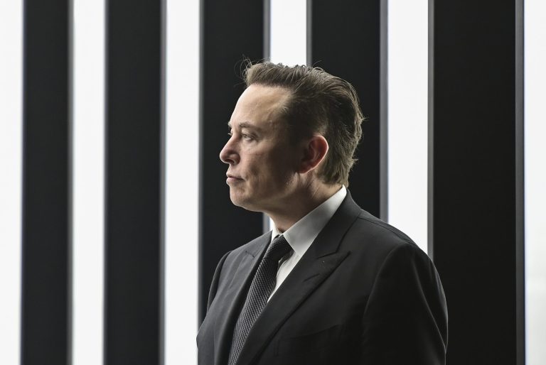 FILE - Elon Musk, Tesla CEO, attends the opening of the Tesla factory Berlin Brandenburg in Gruenheide, Germany, March 22, 2022. Musk criticized Truth Social in an interview published Friday, calling the platform 