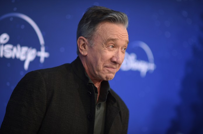 Tim Allen arrives at the premiere of "The Santa Clauses" on Sunday, Nov. 6, 2022, in Burbank, California. 