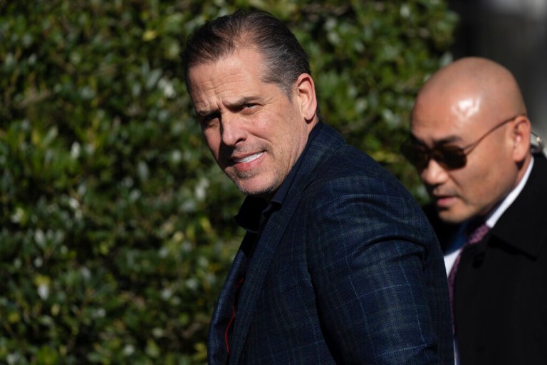Hunter Biden walks along the South Lawn before the pardoning ceremony for the national Thanksgiving turkeys at the White House in Washington, Monday, Nov. 21, 2022.