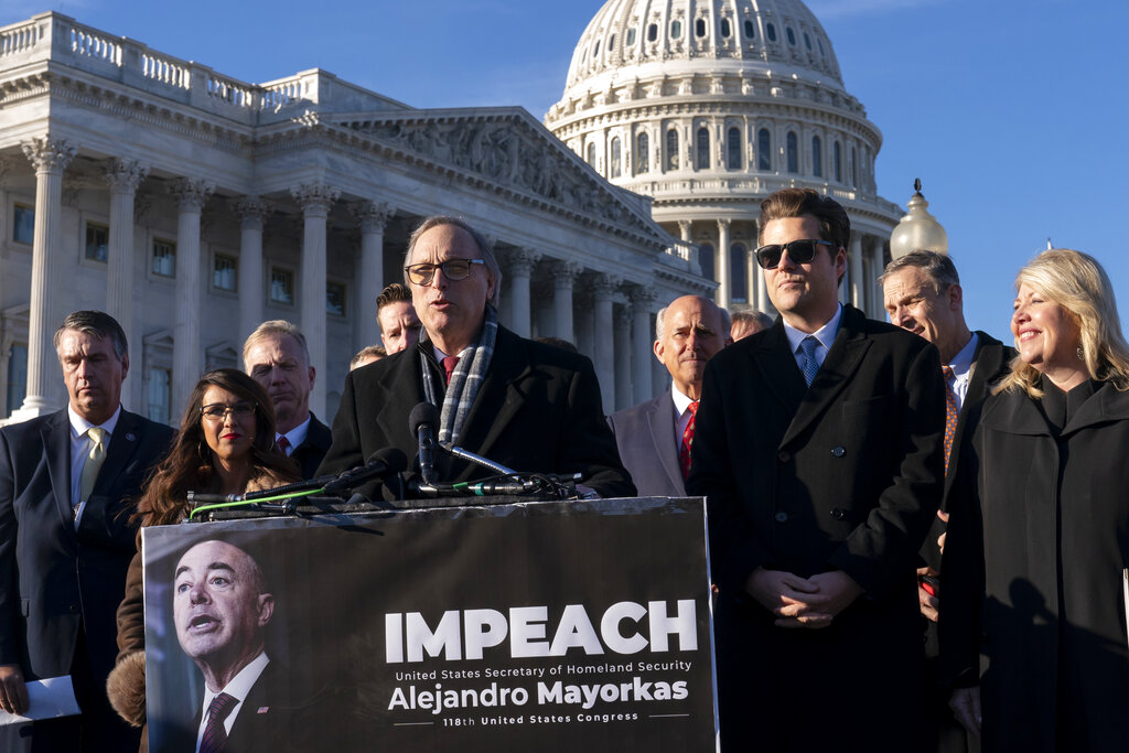 Andy Biggs, eyeing speaker’s gavel, leads Mayorkas impeachment charge