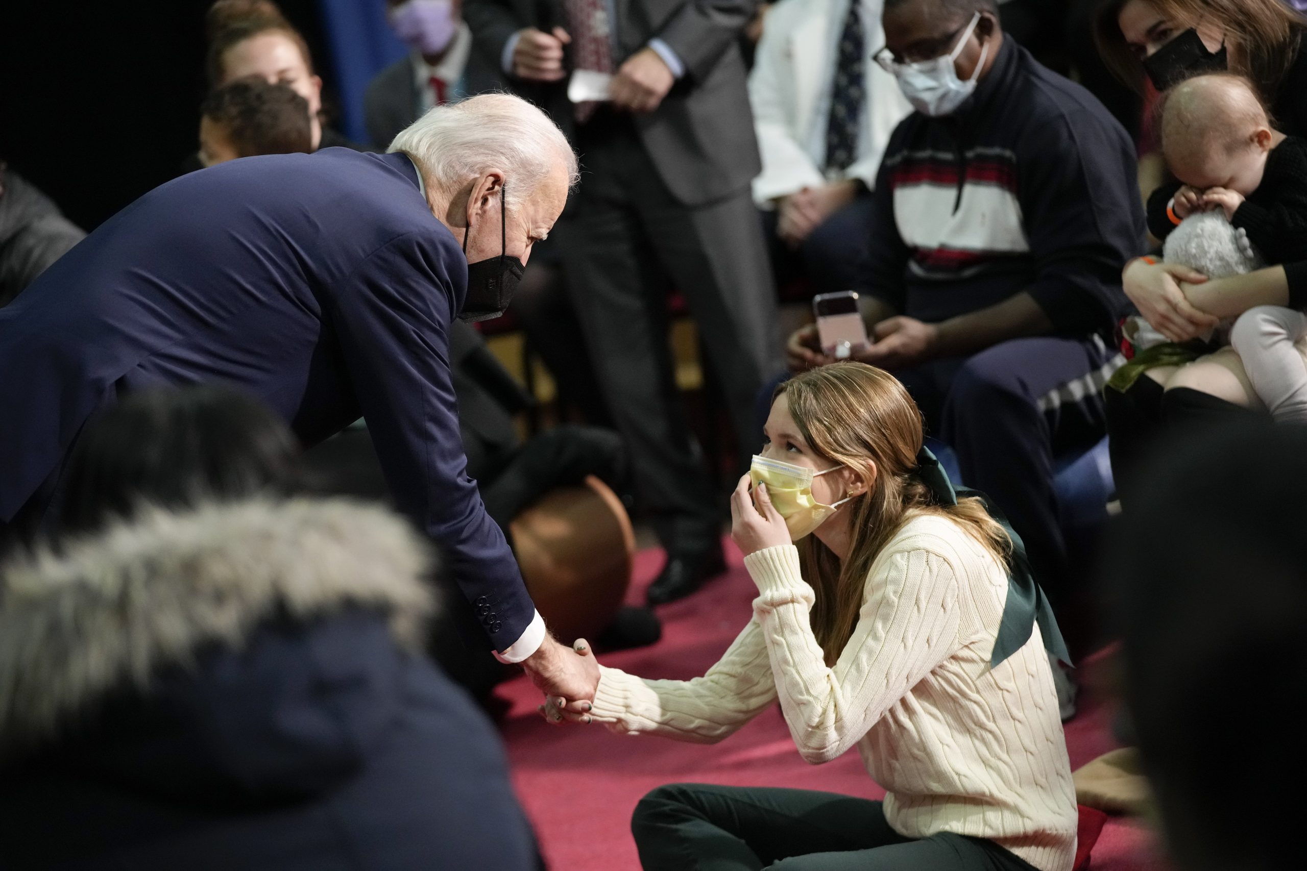 President Joe Biden spends time with children at Children's National Hospital 