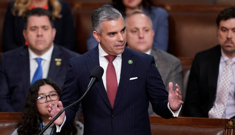 Rep.-elect Juan Ciscomani (R-AZ) nominates Rep. Kevin McCarthy (R-CA) as the House meets for the third day to elect a speaker and convene the 118th Congress in Washington, Thursday, Jan. 5, 2023. 