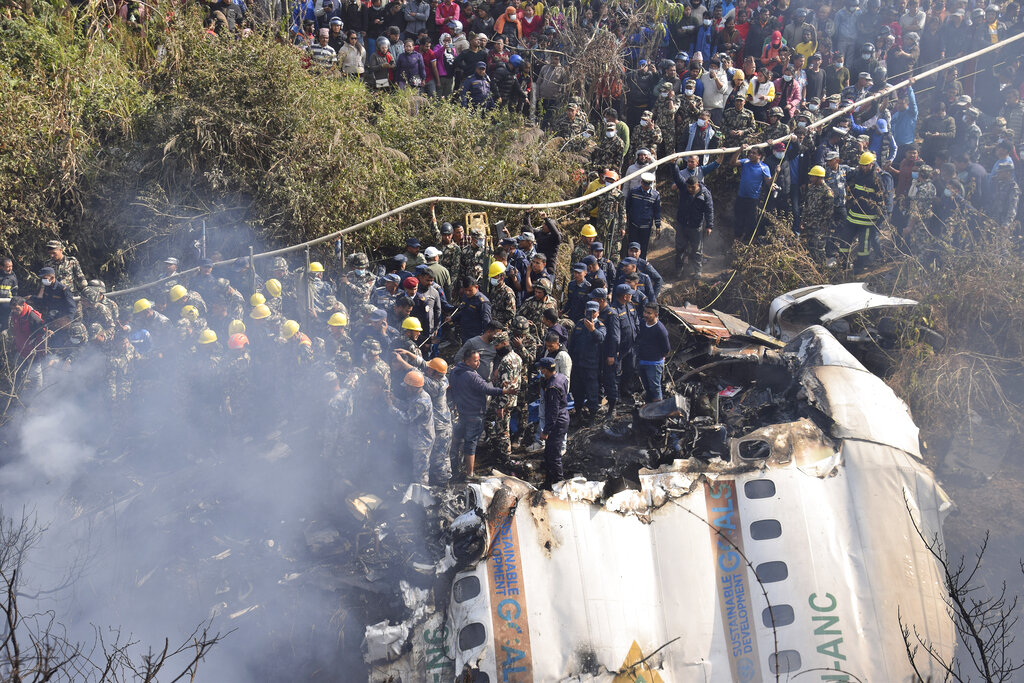 68 confirmed dead after plane crashes in Nepal resort town