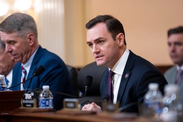 Chairman Mike Gallagher, R-Wis., joined at left by Rep. Rob Wittman, Va., leads the GOP's newly formed House Select Committee on the Strategic Competition Between the United States and the Chinese Communist Party, as the panel adopts its rules ahead of a prime-time hearing later tonight, at the Capitol in Washington, Tuesday, Feb. 28, 2023.