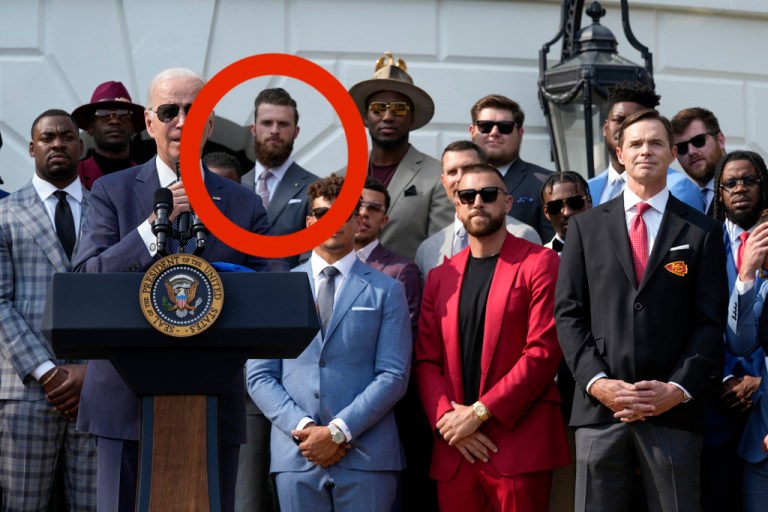 President Joe Biden welcomes the Kansas City Chiefs to the White House in Washington.