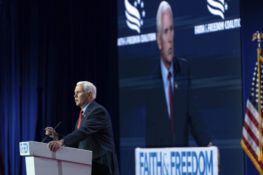 Mike Pence calls for 2024 litmus test on abortion