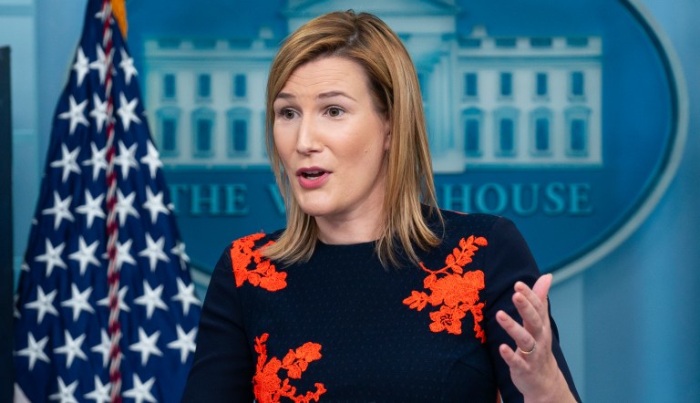 White House Deputy Press Secretary Olivia Dalton speaks during a briefing at the White House, Tuesday, June 27, 2023, in Washington. 