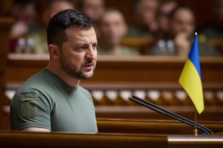 In this photo provided by the Ukrainian Presidential Press Office, Ukrainian President Volodymyr Zelenskyy addresses lawmakers during a session of the Ukrainian parliament dedicated the Constitution Day, in Kyiv, Ukraine, Wednesday, June 28, 2023. 