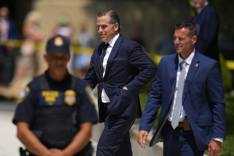 President Joe Bidenâs son Hunter Biden leaves a court appearance on July 26, 2023, in Wilmington, Delaware.