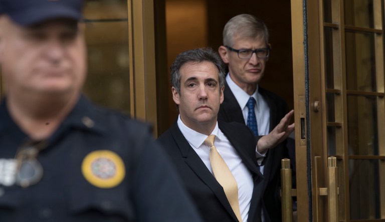 Michael Cohen leaves federal court on Aug. 21, 2018, after pleading guilty to charges including campaign finance fraud.