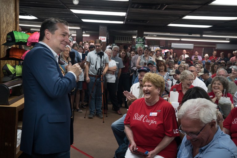 Sen. Ted Cruz, R-Texas, on the campaign trail.