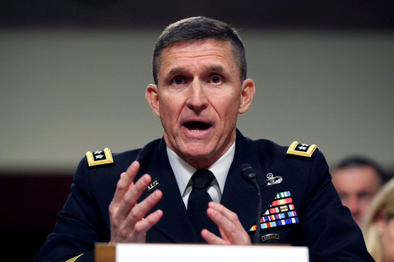 Then-Defense Intelligence Agency Director Lt. Gen. Michael Flynn testifies on Capitol Hill last year. (AP Photo/Lauren Victoria Burke, File)