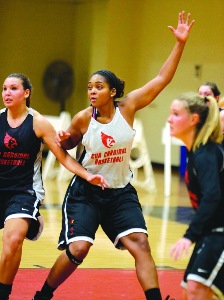 Alex Brandon/AP
Katarina Owunna averaged 11.3 points and 8.9 rebounds per game for Catholic, which is 26-1 entering the NCAA tournament.