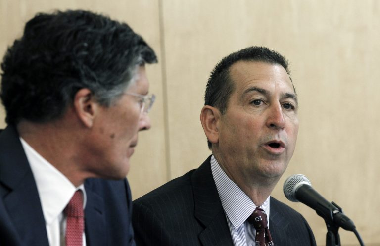 Senate Banking Committee will consider Joseph Otting, the nominee to be the comptroller of the Currency, and Randal Quarles, tapped to be the vice chairman of supervision at the Federal Reserve. (AP Photo/Nick Ut)