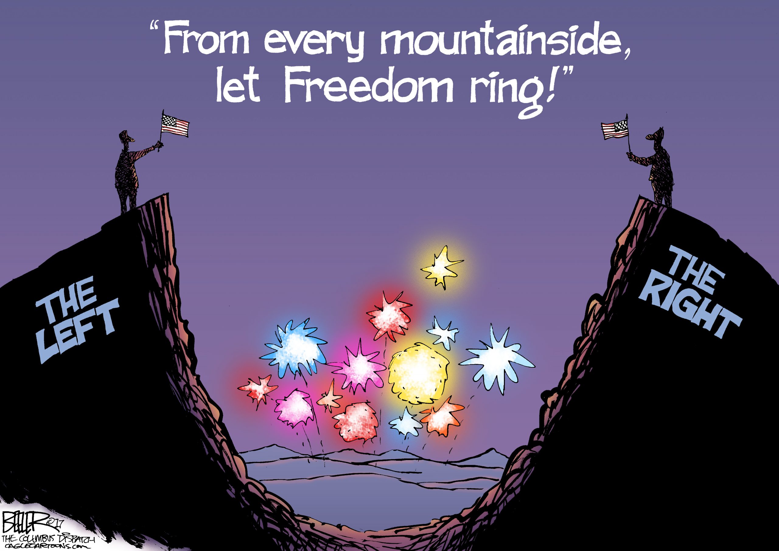Editorial cartoon: Let freedom ring