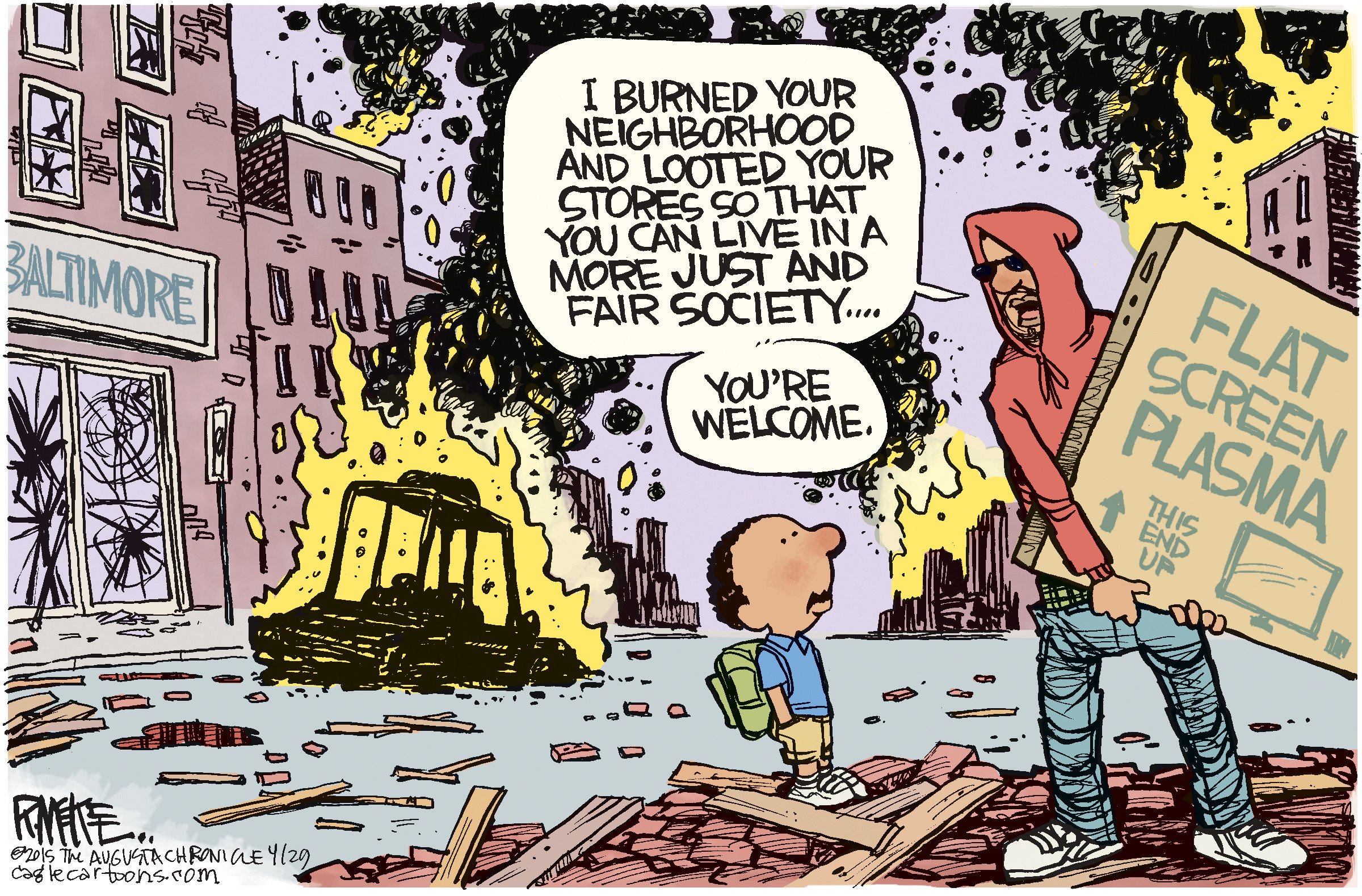 Editorial cartoon: A more just and fair society