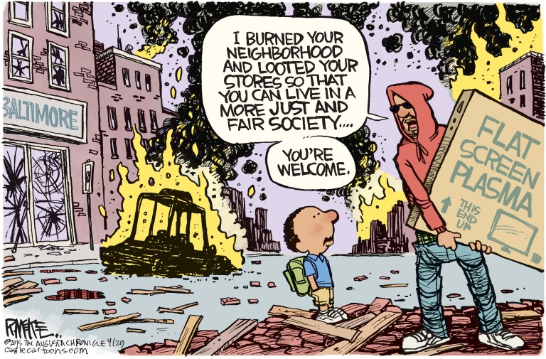 Editorial cartoon: A more just and fair society