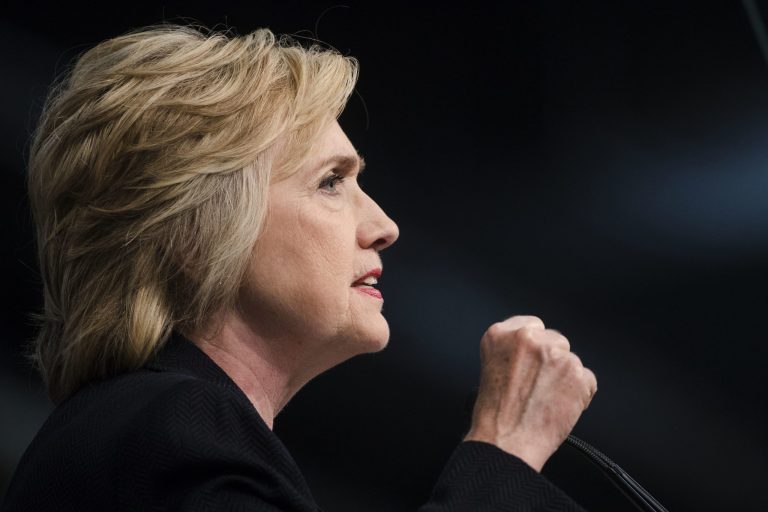 Hillary Clinton believes once elected president, attacks on her will quiet. (AP Photo/Matt Rourke)
