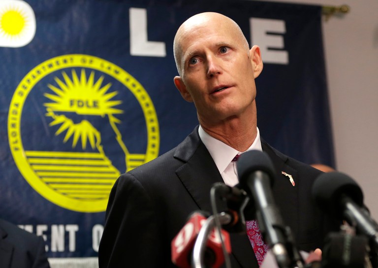 Florida Gov. Rick Scott will chair a super PAC backing Donald Trump's presidential campaign. (AP Photo/Lynne Sladky)