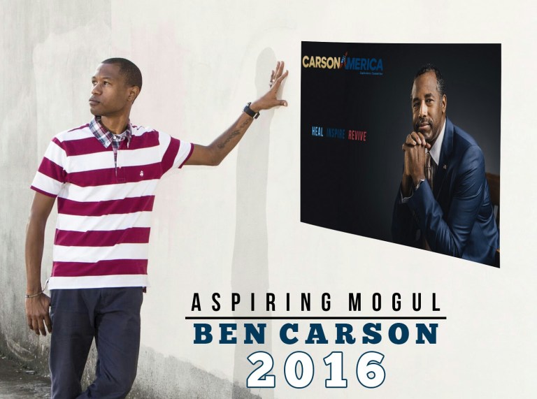 In the 60-second ad, its total buy is $150,000, artist Aspiring Mogul raps over clips of Carson speaking, while music urges listeners to 