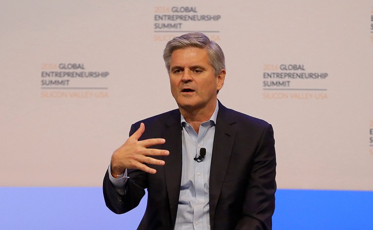 AOL co-founder Steve Case said he is troubled by Republican nominee Donald Trump's hardline approach to immigration. (AP Photo/Jeff Chiu)