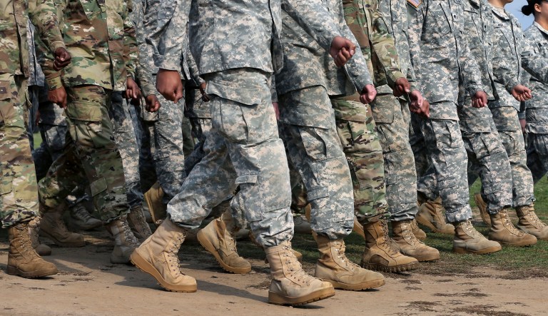 A lawyer for five transgender troops suing President Trump and Mattis said the reported guidance would essentially impose the president's July 26 Twitter announcement of a service ban. (AP Photo/Mel Evans)