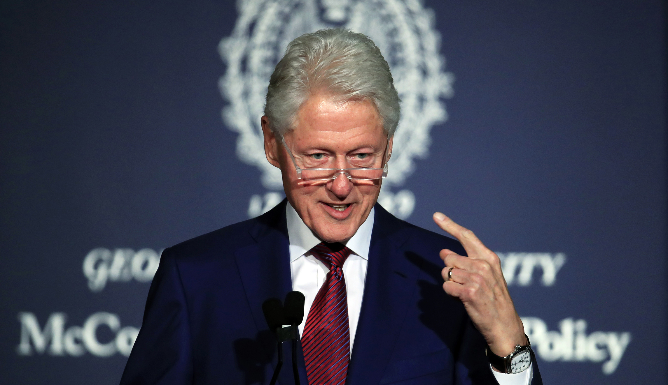 Inspiration turns to irony when Bill Clinton speaks at Georgetown