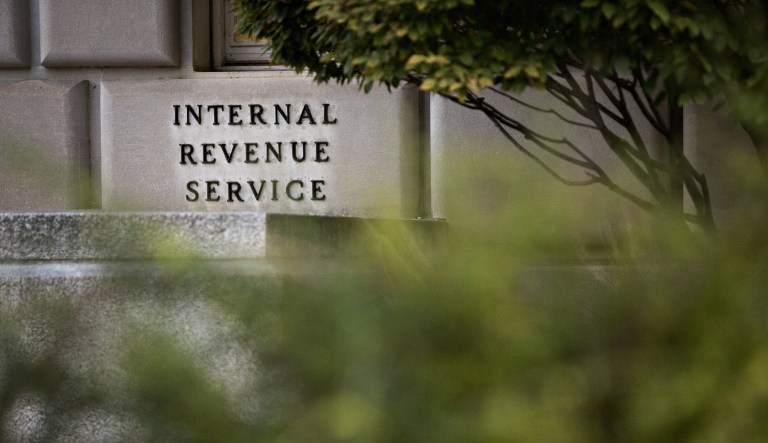 The budget doesn't propose an increase in base funding, but it would receive nearly $15 billion to enforce tax collections. (Andrew Harrer/Bloomberg)