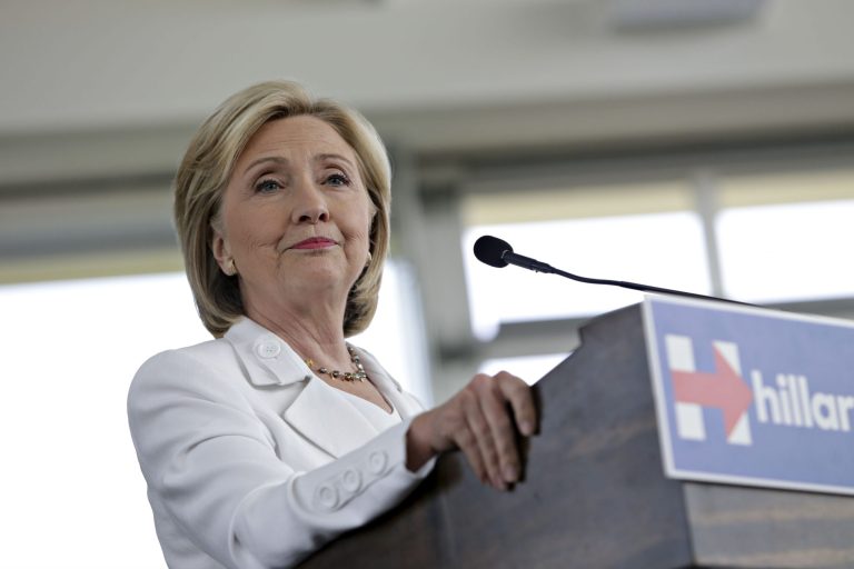 Hillary Clinton notched union endorsement number three. (Daniel Acker/Bloomberg)