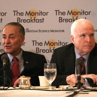 McCain, Schumer: Trust Us, Enforcement Benchmarks Will Happen