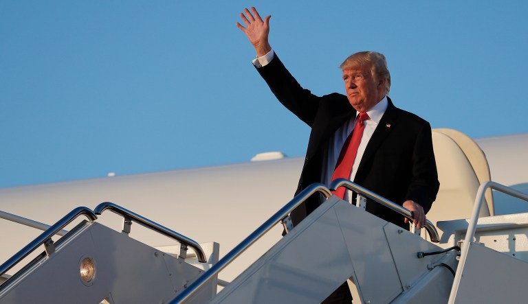 He was spending the holiday in New Jersey. (AP Photo/Carolyn Kaster)