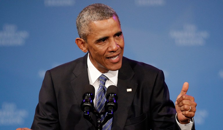 Former President Barack Obama partly blamed the nation's splintered politics on a media structure that lets people only listen to or read media outlets they agree with. (AP Photo/Chuck Burton, File)