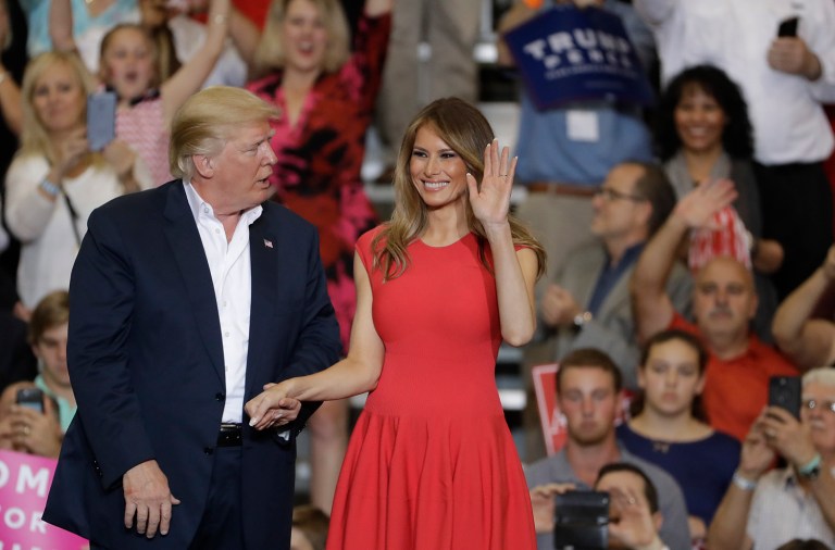 The first lady's favorability has increased 16 points since January alone. (AP Photo/Chris O'Meara)