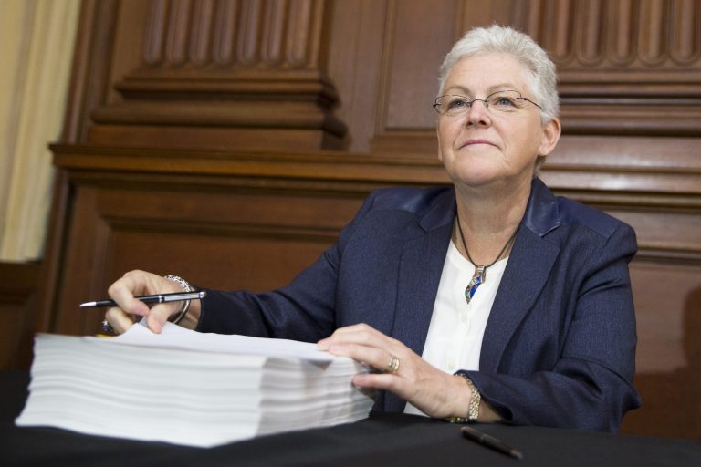 Those reporters received a later email sent around 9 a.m. that included a blog post from EPA Administrator Gina McCarthy, above, and Jo-Ellen Darcy, assistant secretary for the Army for Civil Works with the U.S. Army Corps of Engineers. (AP Photo)