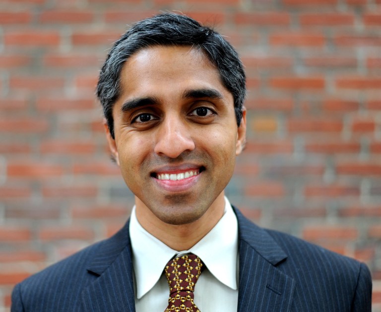 There are 55 Democrats in the Senate. Since Majority Leader Harry Reid changed the rules to kill filibusters for nominations, it would take just 51 votes to confirm Dr. Vivek Murthy. Democrats could do it all by themselves, even if every Republican opposed. But Democrats have not confirmed Murthy. (AP Photo/Courtesy of Meredith Nierman)