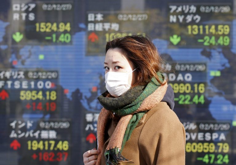   A woman walks by an electronic stock board of a securities firm in Tokyo, Thursday, Dec. 27, 2012. Asian markets have risen amid optimism that Japanâs new leaders will stimulate its sluggish economy. (AP Photo/Koji Sasahara)  