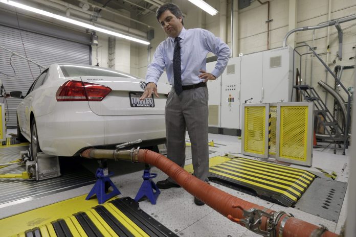 Volkswagen is accused of installing software on thousands of "clean diesel" vehicles that could tell when emissions tests were taking place. (AP Photo/Nick Ut)