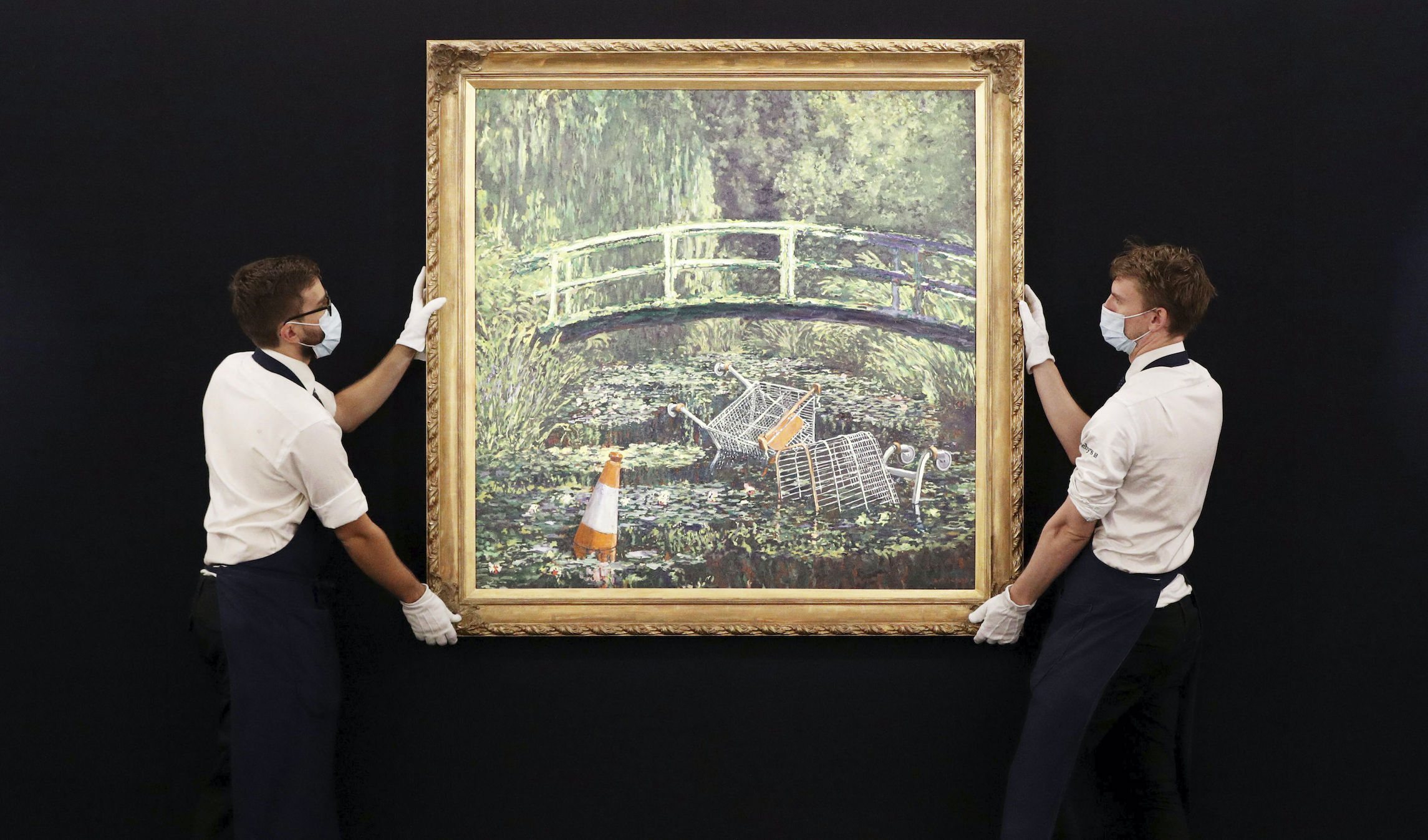 Banksy rework of Monet masterpiece fetches almost $10M at auction