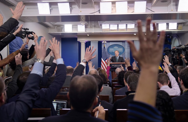 Editor in chief of Reuters told his reporting staff Wednesday that it should avoid airing out any grievances it may have when it comes to covering the Trump administration. (AP Photo/Susan Walsh)